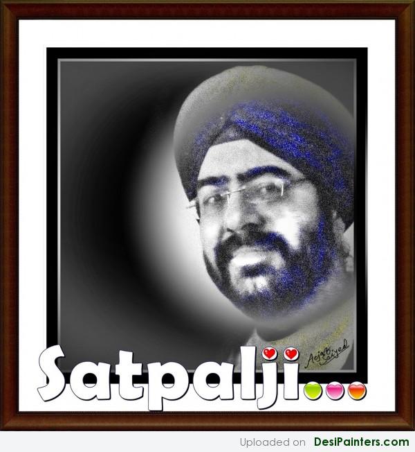 Digital Painting Of Satpal Singh Ji - DesiPainters.com