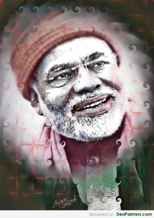 Digital Painting Of Narendra Modi - DesiPainters.com