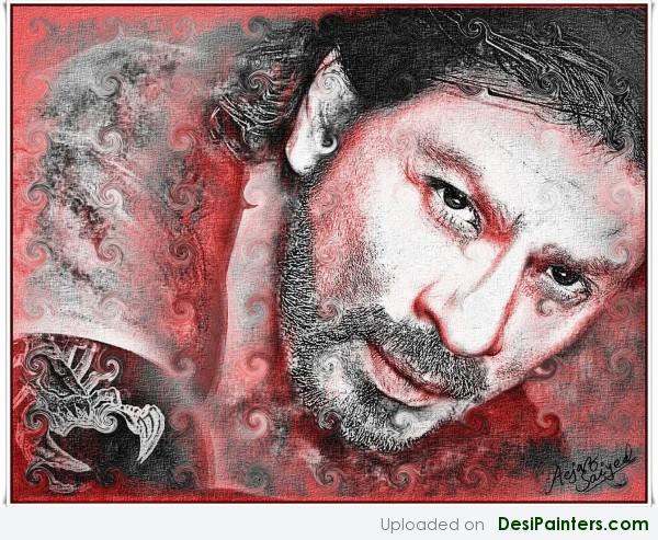 Digital Painting Of Shahrukh Khan - DesiPainters.com