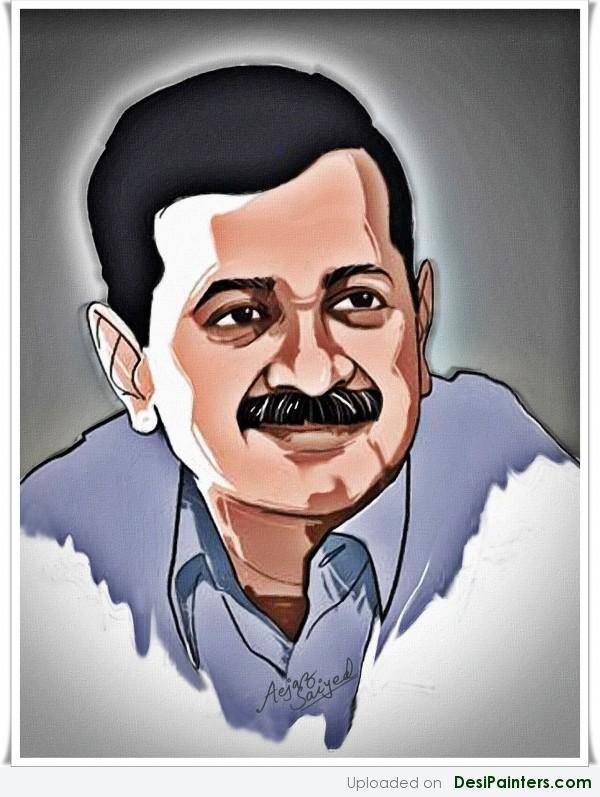 Digital Painting Of Arvind Kejariwal