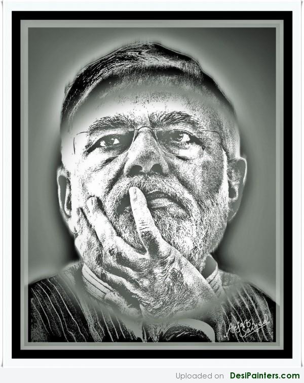 Digital Painting Of Narendra Modi - DesiPainters.com
