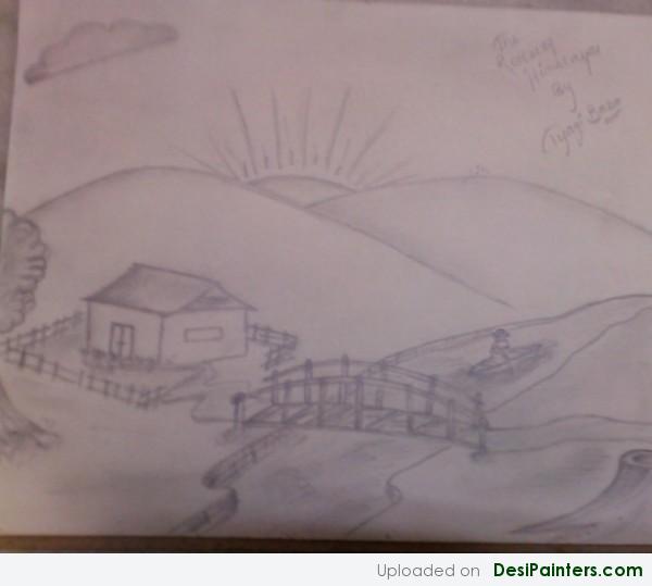 Sketch Of A Landscape By Aashish - DesiPainters.com