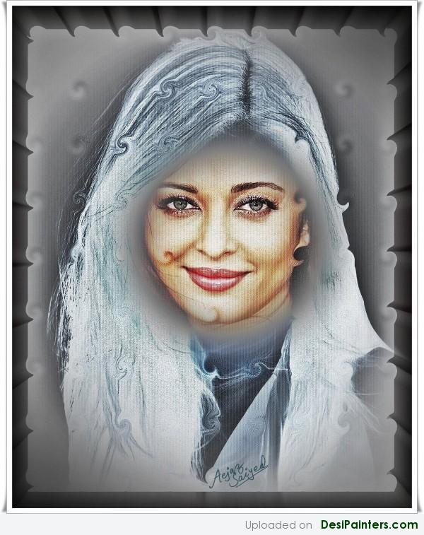 Painting Of Actress Aishwarya Rai - DesiPainters.com