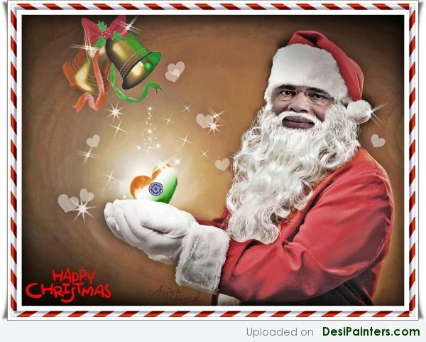 Painting Of Narendra Modi On Christmas - DesiPainters.com