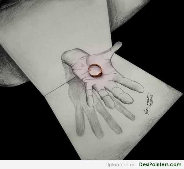 3D Art Of A Hand by Soumen - DesiPainters.com