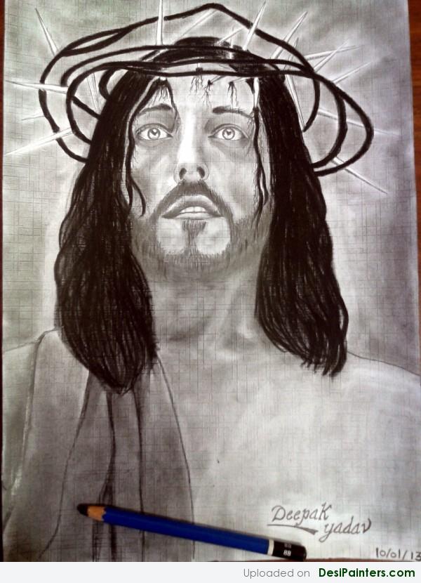 Painting Of Jesus Christ By Deepak - DesiPainters.com