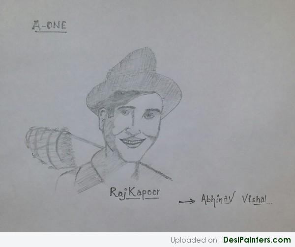 Pencil Sketch Of Raj Kapoor - DesiPainters.com