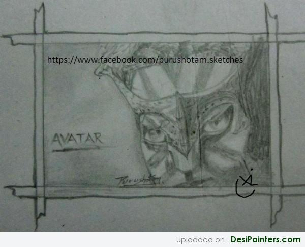 Pencil Sketch Of Avatar - DesiPainters.com