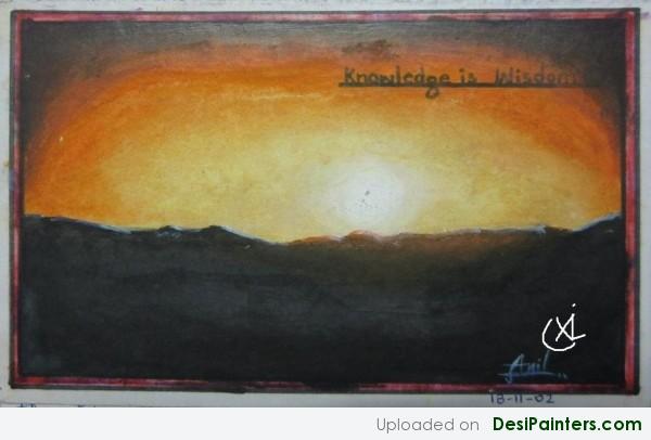 Painting Of The Sunset - DesiPainters.com