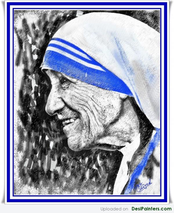 Digital Painting Of Mother Teresa - DesiPainters.com