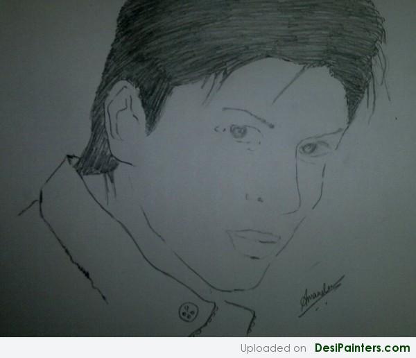Pencil Sketch Of Shahrukh Khan - DesiPainters.com