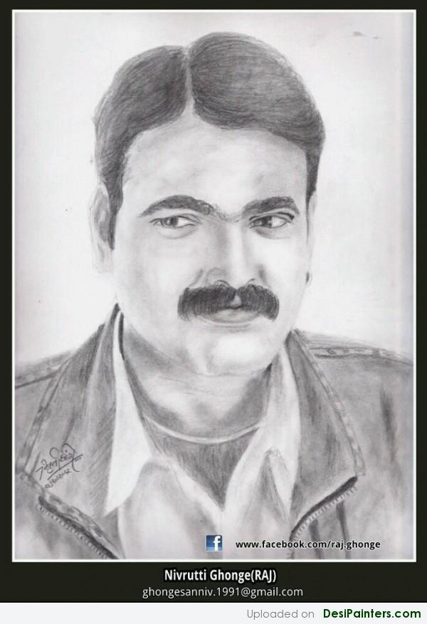 Sketch Of Marathi Actor Makarand Anaspure