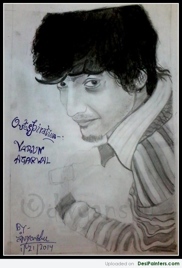 Charcoal Sketch Of Varun Agarwal