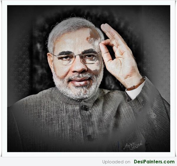 Painting Of Narendra Modi - DesiPainters.com