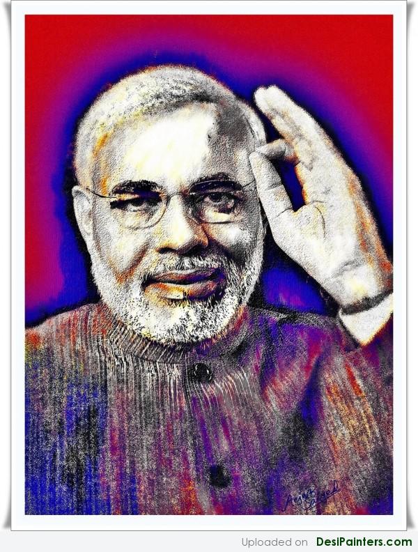 Painting Of Shri Narendra Modi - DesiPainters.com