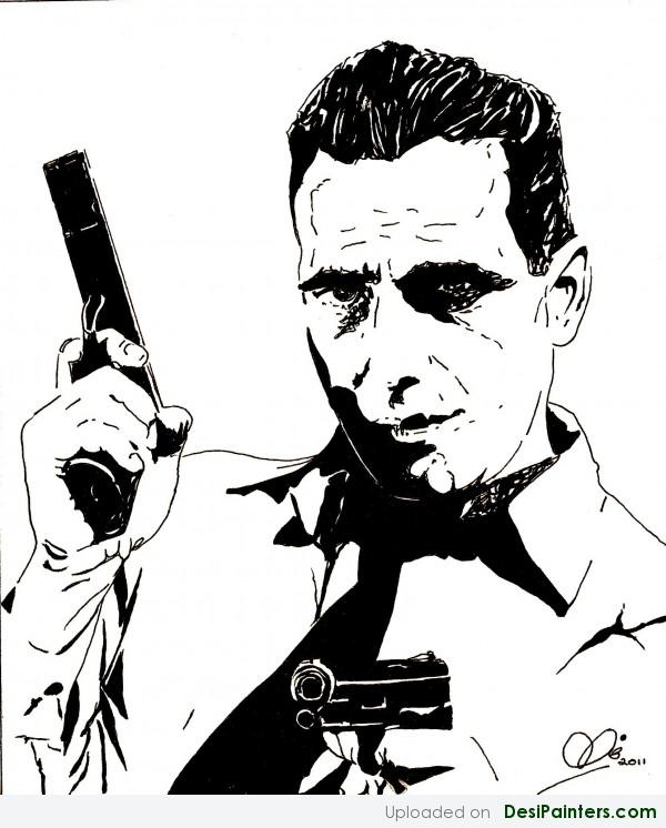 Painting of Humphrey Bogart - DesiPainters.com