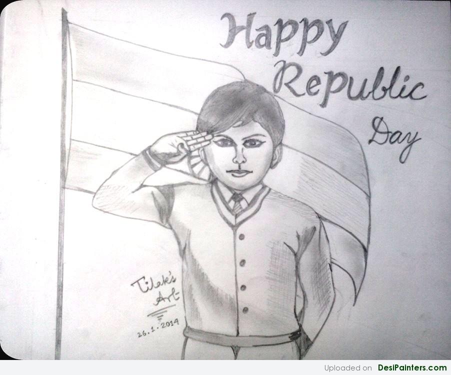 Picture Sketch Republic Day Drawing Illustrations download good quality-saigonsouth.com.vn