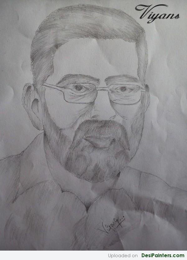 Pencil Sketch Of S.P.Udaya Kumar