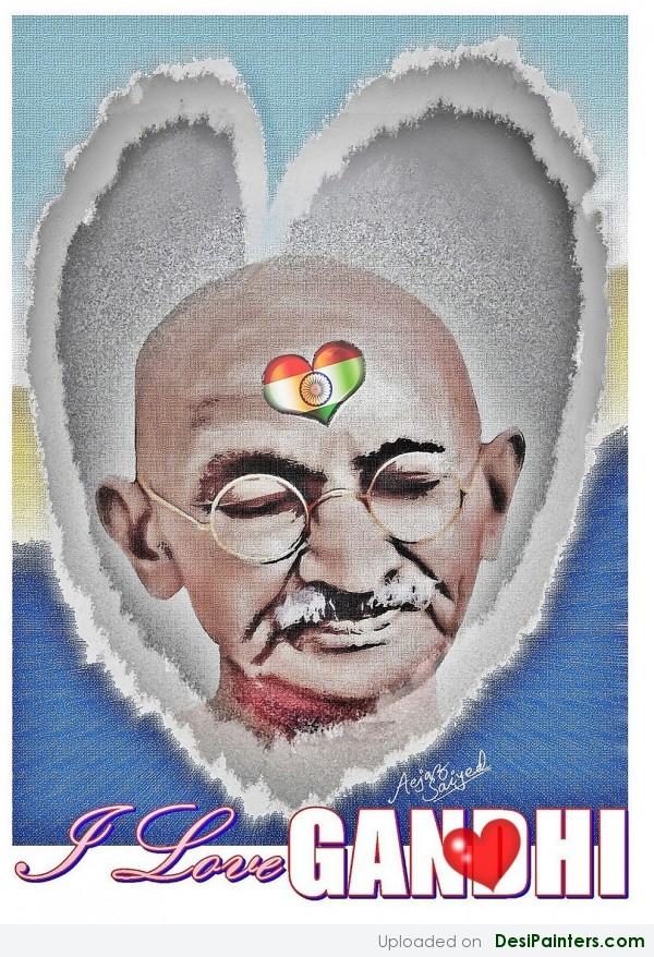 Painting Of Mahatma Gandhi Ji - DesiPainters.com