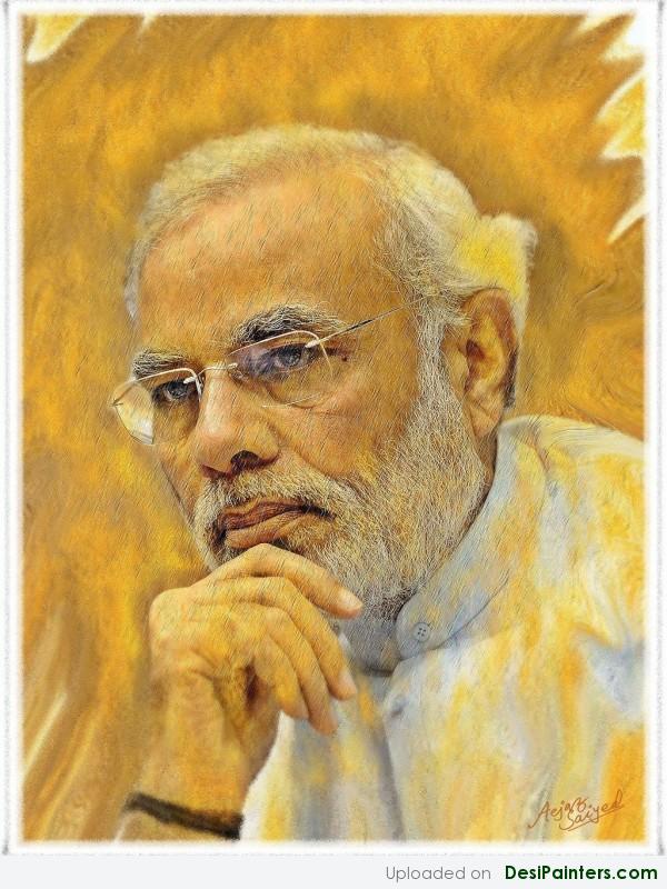 Painting Of Narendra Modi - DesiPainters.com