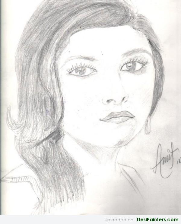 Pencil Sketch Of Aalia Bhatt