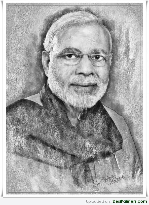 Painting Of Narendra Modi - DesiPainters.com