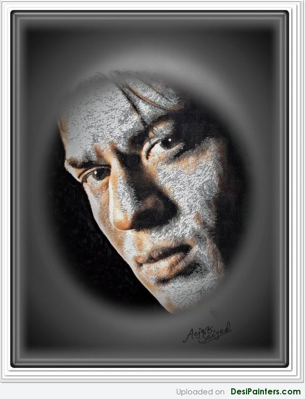 Painting Of Actor Shahrukh Khan
