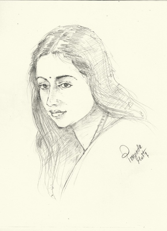 Pencil Sketch Of My Dream Girl - DesiPainters.com