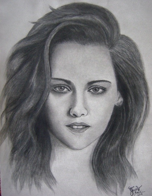 Pencil Sketch Of Bella (Kristen Stewart)