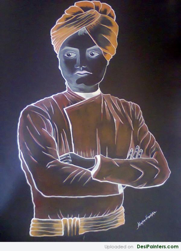 Painting Of Swami Vivekanand - DesiPainters.com