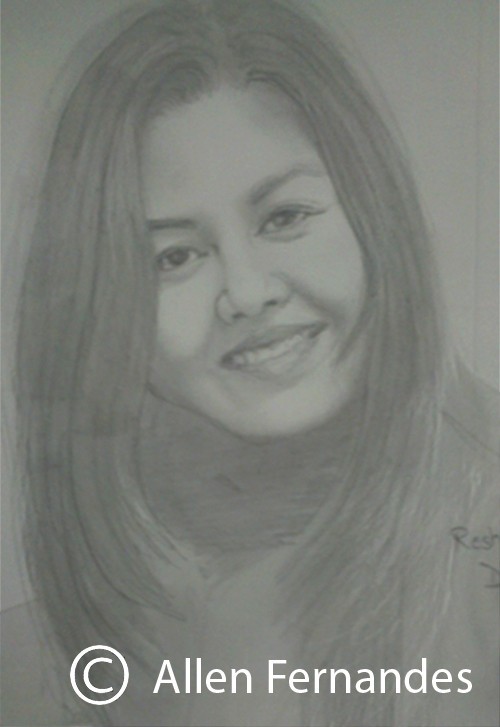 Sketch Of Reshmi Dutta - DesiPainters.com