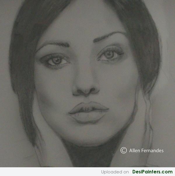 Sketch Of Bollywood Actress Neha Sharma