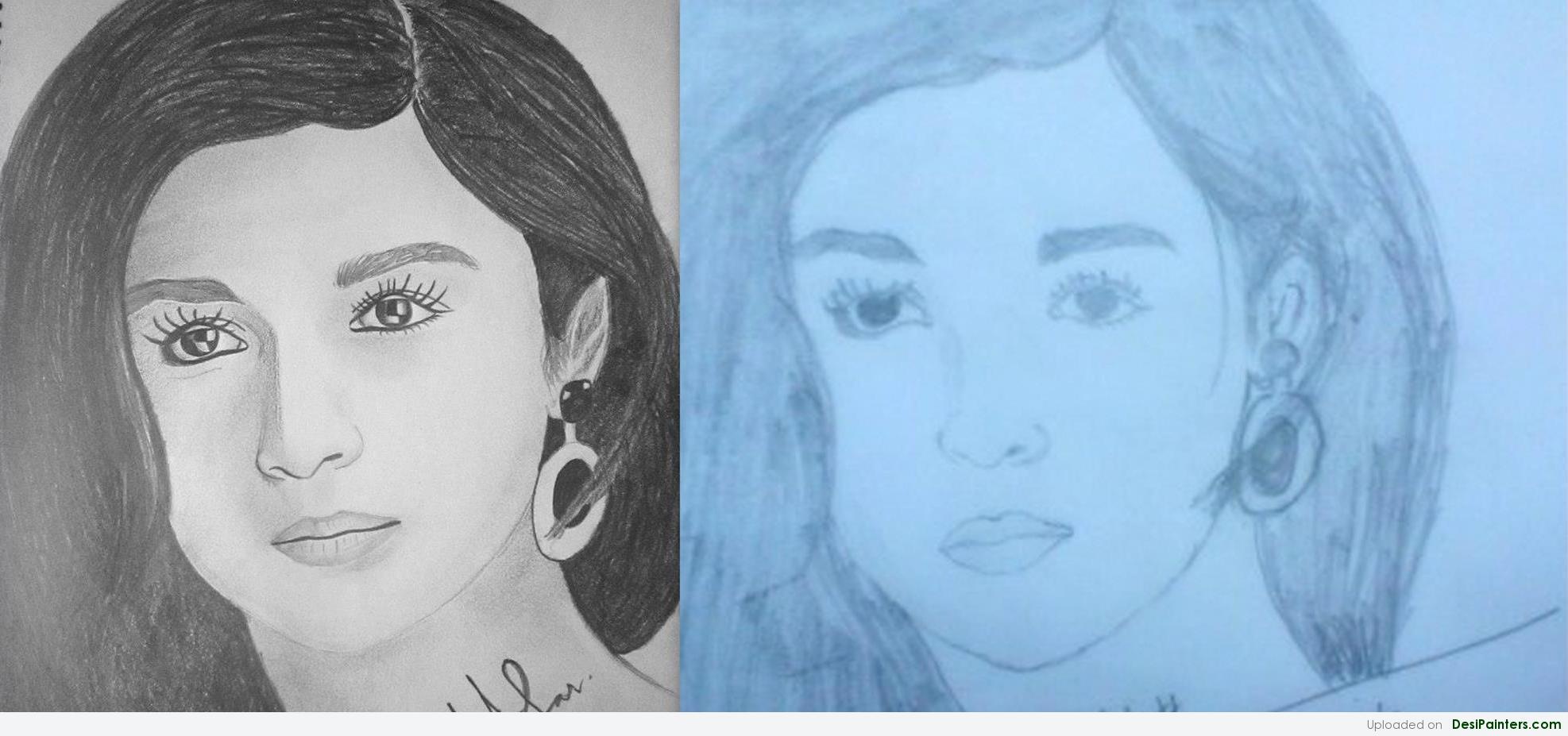 How to draw Alia Bhatt Step by Step // full Sketch Outline Tutorial for  Beginners - YouTube