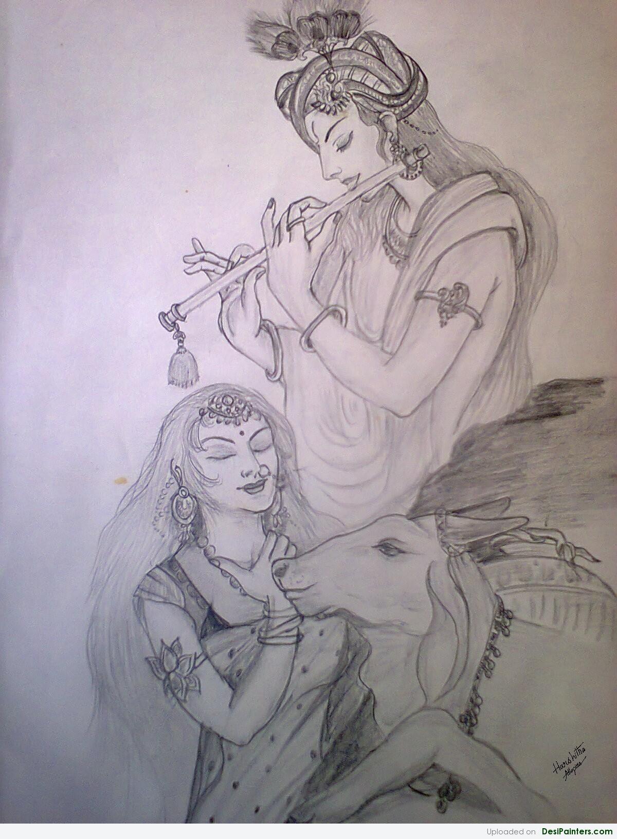 Realistic Drawing - Radha Krishna Star Bharat | Drawing Radha Krishna Star  Bharat - Drawing Sumedh Mudgalkar and Mallika Singh . Watch full videos on  youtube ..@3dart4you | By 3D ArT 4 YoUFacebook