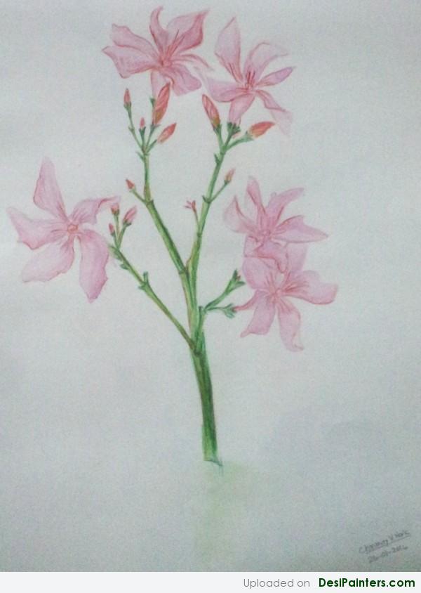 Watercolor Painting Of Flowers