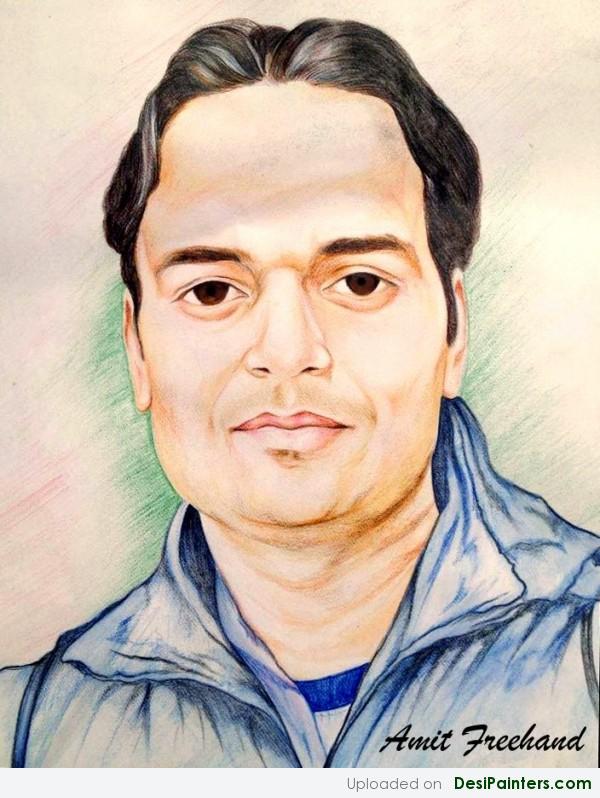 Painting Of My Friend Vinod - DesiPainters.com
