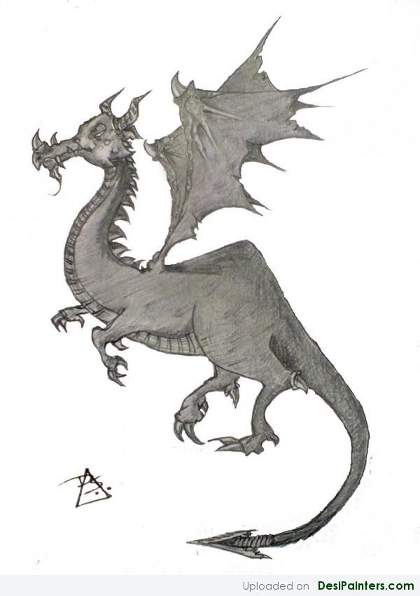Sketch Of Dragon By Dillon Sakthi - DesiPainters.com