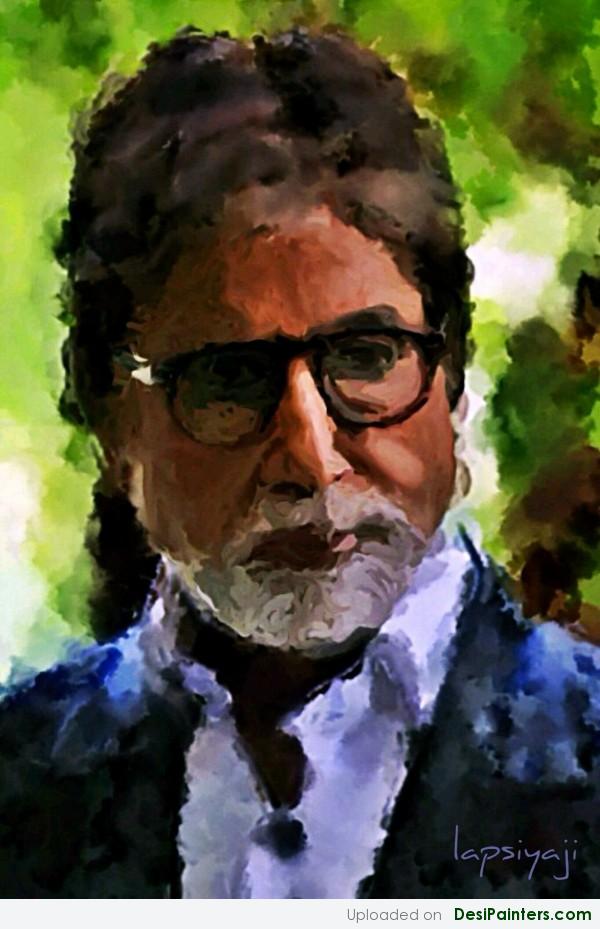 Painting Of Amitabh Bachchan - DesiPainters.com