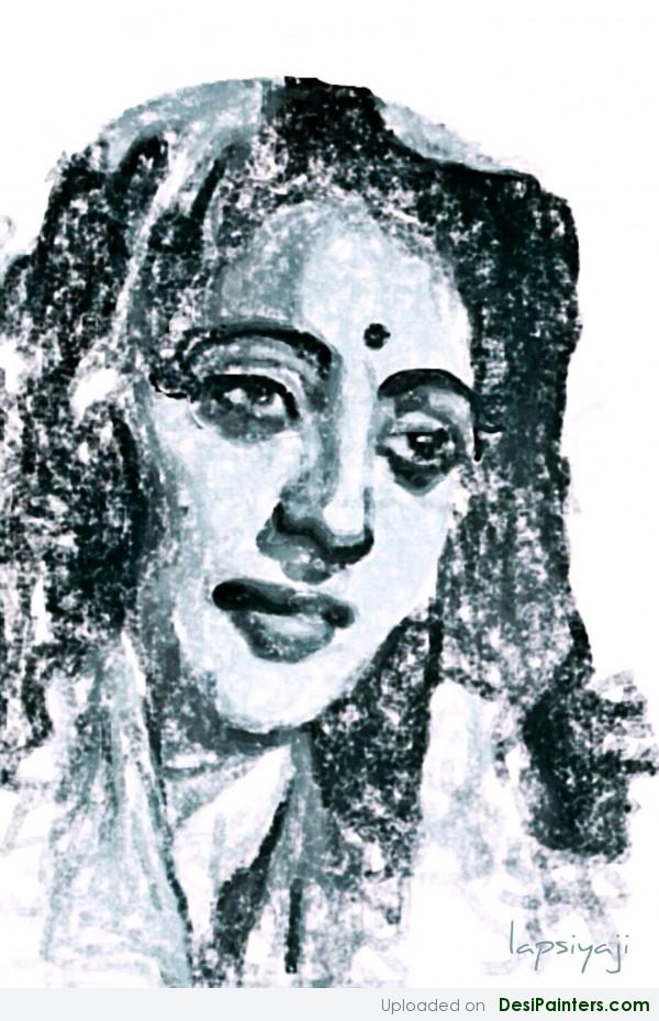 Painting Of Suchitra Sen