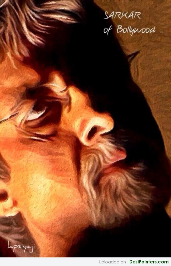 Painting Of Amitabh Bachchan By Miten