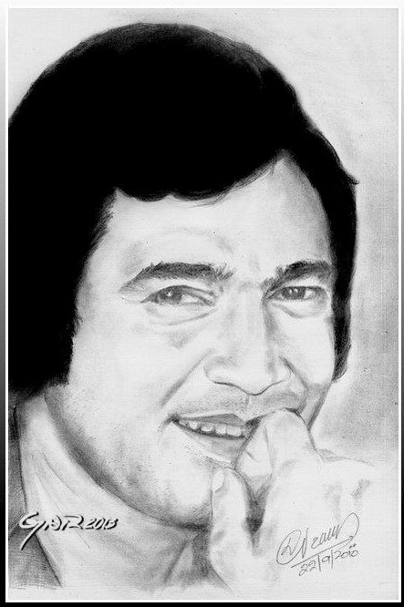 Sketch Of Legend Hero Rajesh Khanna