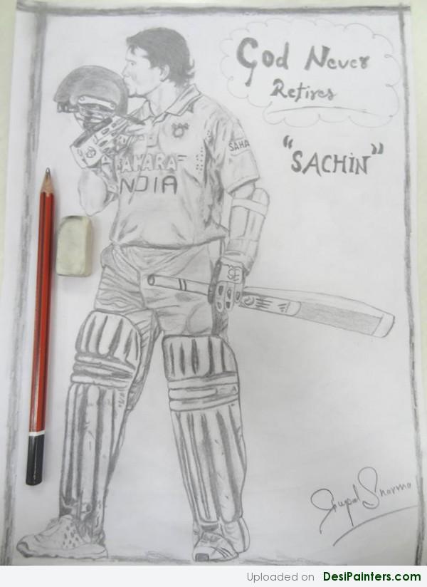 Sketch Of Sachin Tendulkar - DesiPainters.com