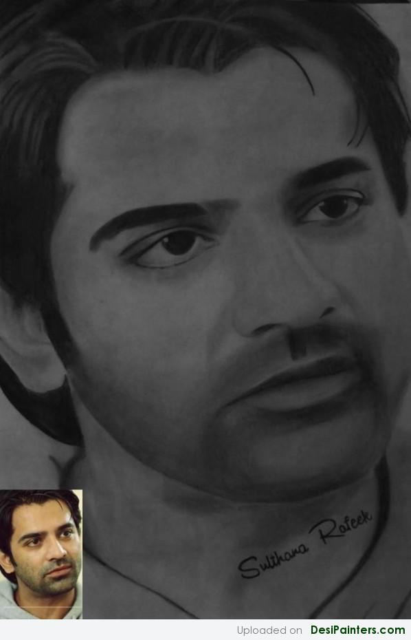 Sketch Of Television Actor Barun Sobti