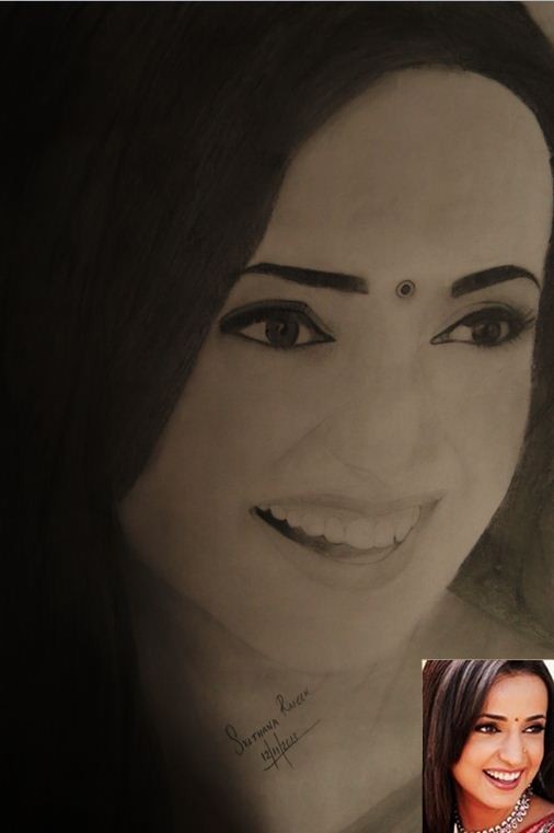 Painting Of Sanaya Irani By Sulthana Rafeek - DesiPainters.com