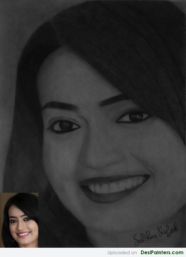 Charcoal Sketch Of Surbhi Jyoti - DesiPainters.com