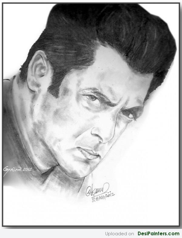 Pencil Sketch Of Salman Khan - DesiPainters.com