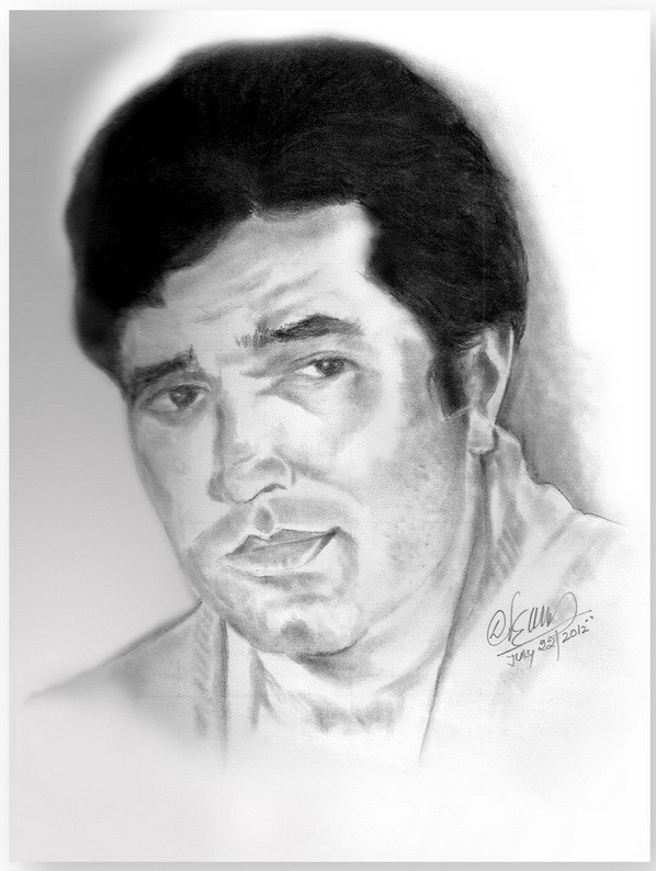 Sketch Of My Hero Rajesh Khanna - DesiPainters.com