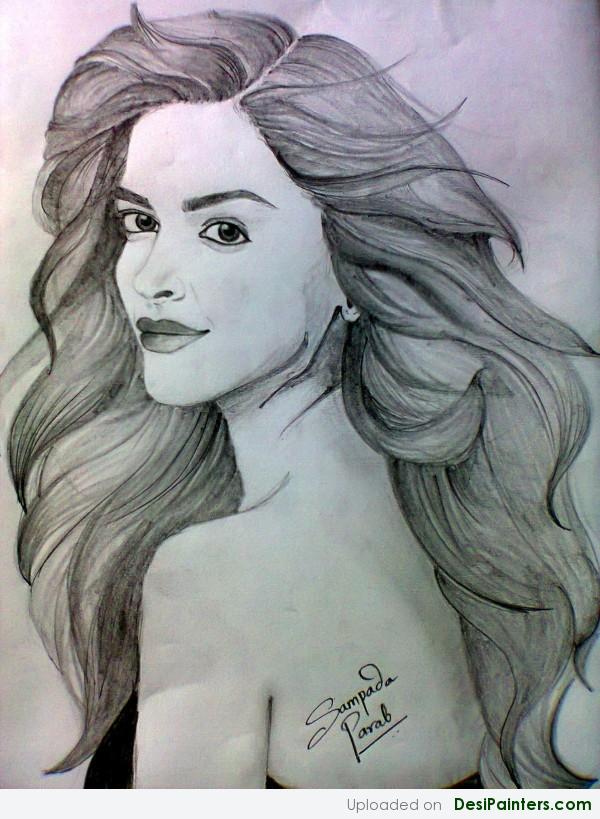 Pencil Sketch Of Deepika Padukone