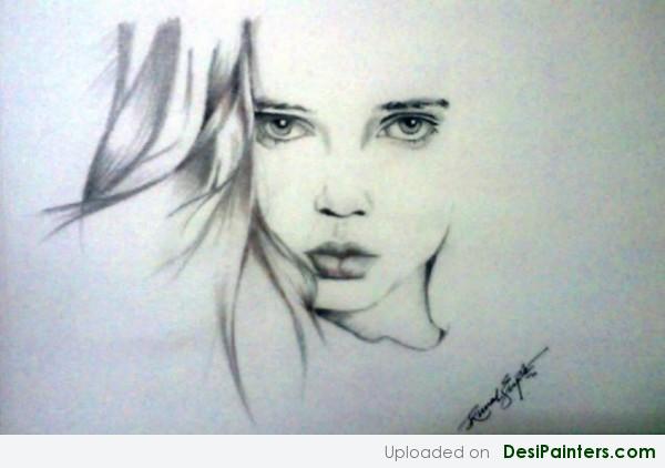 Sketch Of A Girl By Kunal Gupta