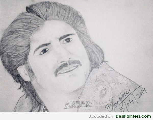 Sketch Of Rajat Tokas As Akbar